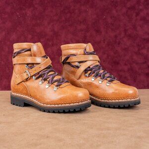 Tabitha Simmons Women Neela Hiker Boots Brown Leather sz 7-7.5US EUR38